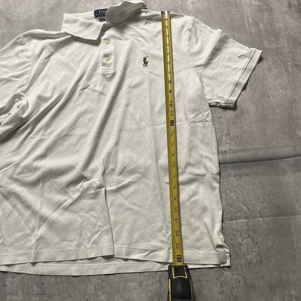 Polo Ralph Lauren Custom Classic Fit Classic White Polo Shirt for Mens Size L - Picture 5 of 7